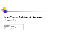 (2) Future Value of a Single Sum: Non-Annual