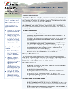 PCMH information - Sunset Clinic PA, Internal Medicine, Dallas, TX