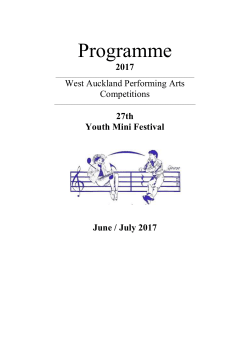 Syllabus - West Auckland Performing Arts Competitions