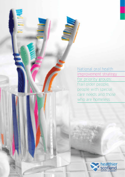 National oral health improvement strategy for priority groups