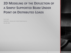 2D Modeling of the Deflection of a Simply Supported