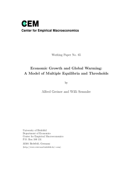 Economic Growth and Global Warming: A Model of Multiple