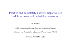 Positive and completely positive maps via free additive