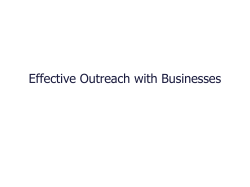 Section 4 Effective Outreach with Businesses