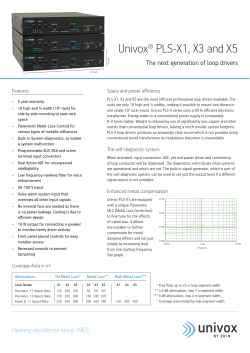 Univox® PLS-X1, X3 and X5