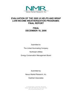evaluation of the 2005 ui helps and wrap