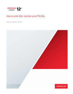 How to write SQL injection proof PL/SQL