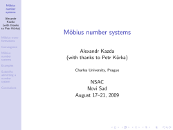 M&ouml;bius number systems