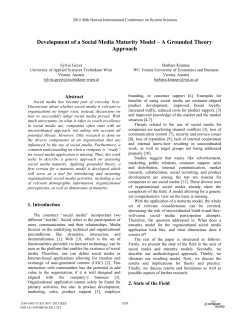 Development of a Social Media Maturity Model