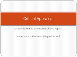 Selection bias - University Hospitals Bristol NHS Foundation Trust