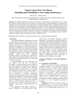Timed Colored Petri Nets Based Modelling and Scheduling of Aero
