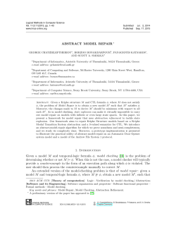 ABSTRACT MODEL REPAIR&lowast; 1. Introduction Given a model