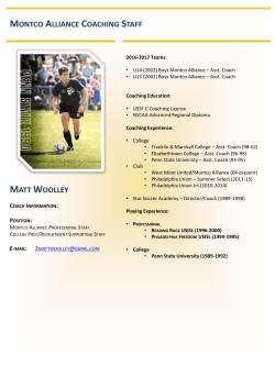 montco alliance coaching staff matt woolley - West