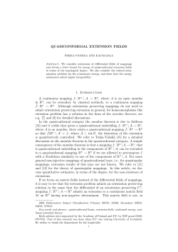QUASICONFORMAL EXTENSION FIELDS 1. Introduction A