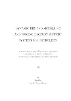 dynamic demand modelling and pricing decision support systems