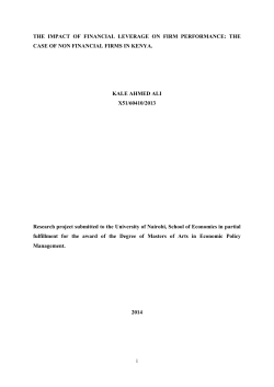 The impact of financial leverage on firm performance: the case of