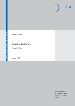 Sweatshop Equilibrium