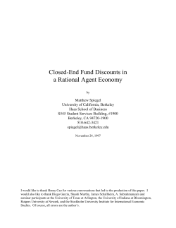 Closed-End Fund Discounts in a Rational Agent Economy