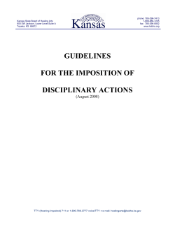guidelines for the imposition of disciplinary actions
