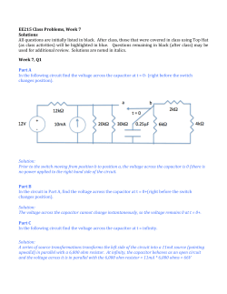 EE215 Class Problems, Week 7 Solutions All