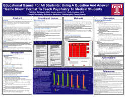 Jeopardy poster - Association for Academic Psychiatry