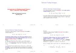 Discrete-Time Models Dominant Trading Strategies