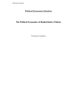 The Political Economy of Redistributive Policies