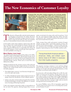 The New Economics of Customer Loyalty Programs