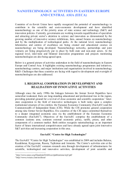 nanotechnology activities in eastern europe and