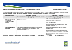 person specification