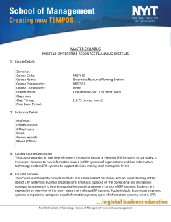 Accounting in ERP Systems