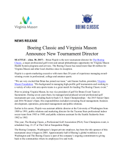 Boeing Classic and Virginia Mason Announce New Tournament