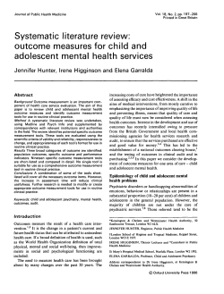 Systematic literature review: outcome measures
