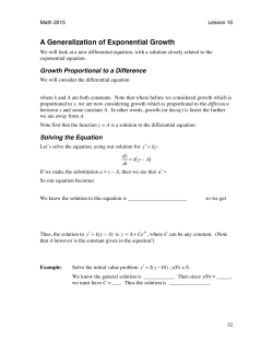A Generalization of Exponential Growth