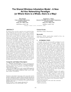 The Shared Wireless Infostation Model - A New Ad Hoc