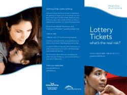 Lottery Tickets Brochure - Government of Nova Scotia
