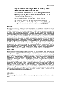 Implementation and design of a RTC strategy in the