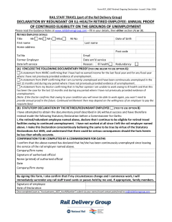 Annual Proof of Unemployment