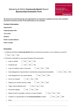 Sponsorship Evaluation Form