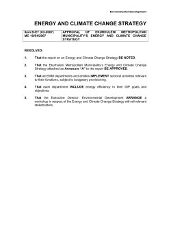 energy and climate change strategy