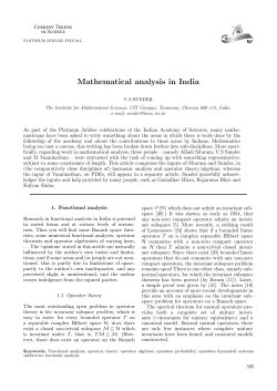 Mathematical analysis in India