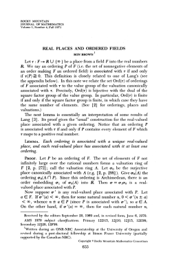 Real places and ordered fields