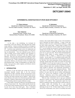 Experimental Investigation of Spur Gear Efficiency
