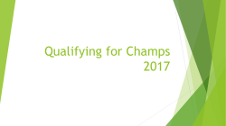 Qualifying for champs 2017