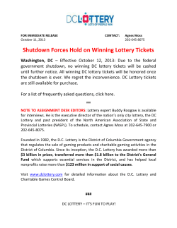 Shutdown Forces Hold on Winning Lottery Tickets