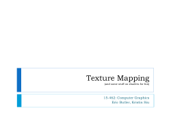 Texture Mapping (and some stuff on shaders)