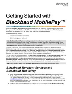 Getting Started with Blackbaud MobilePay