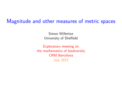 Magnitude and other measures of metric spaces