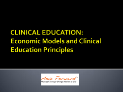 economic models and clinical education principles