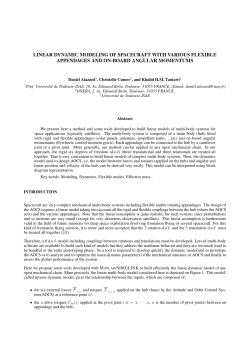 Linear dynamic modeling of spacecraft with various flexible